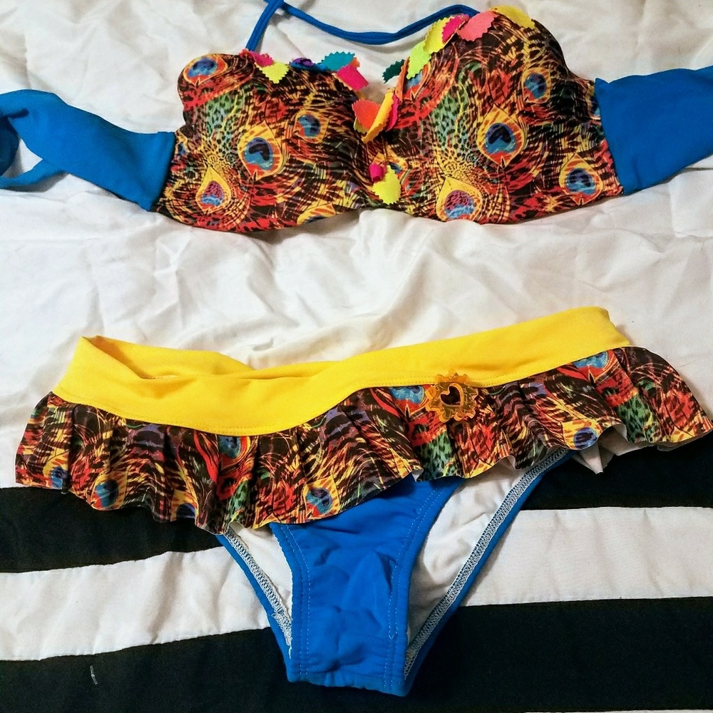 Exotic peacock bikini